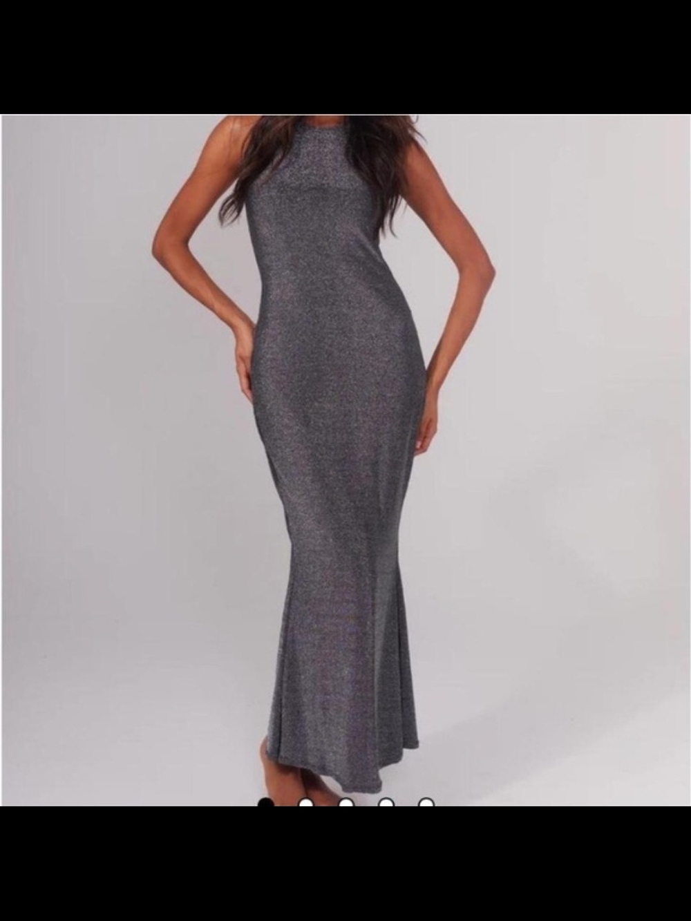 Limited Edition Klassy Network Shimmer Brami High Neck Maxi Dress L